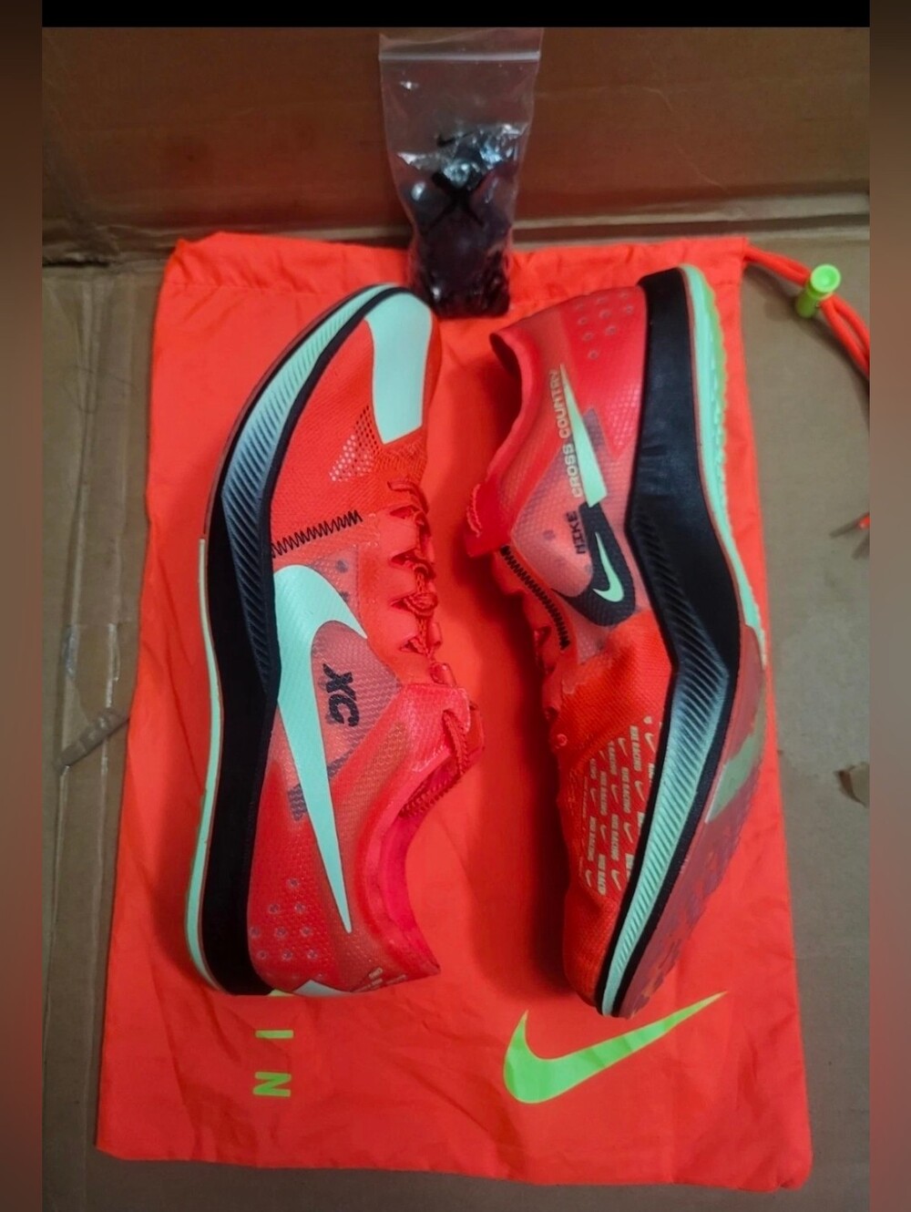 Nike ZoomX Dragonfly Crimson Orange Cross Country XC Track Spikes Men Size 13